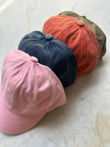 Washed Denim Baseball Caps