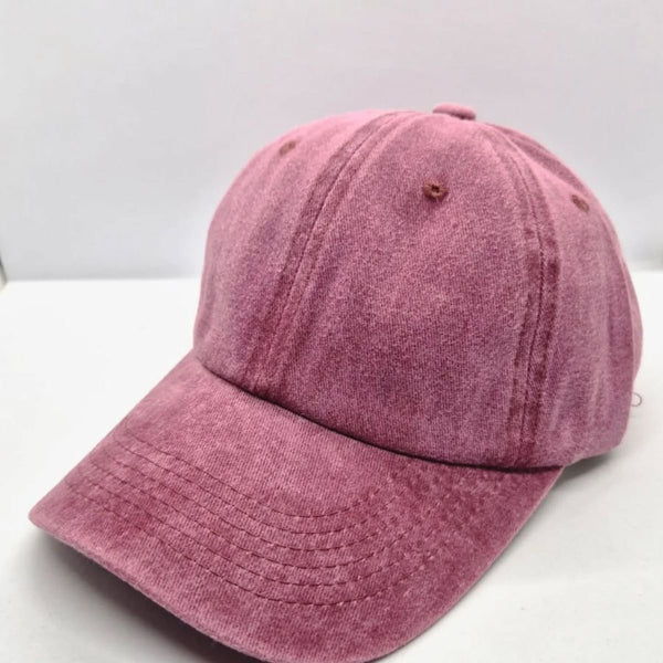 Washed Denim Baseball Caps