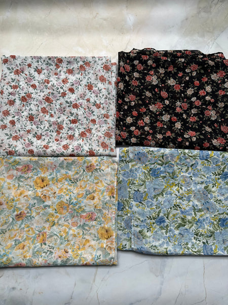Sheer Floral Chiffon
