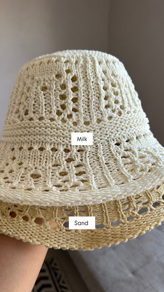 Crochet Woven Bucket hat