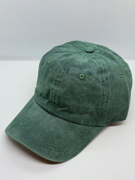Washed Denim Baseball Caps